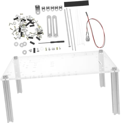 Yardenfun Transparenter Pc Open Air Chassis Rahmen Offenes Motherboard Gehäuse Unterstützt Uatx Teststation Einfache Montage Und Hohe Stabilität Für DIY Computergehäuse