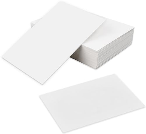 100 Hojas Tarjetas Blancas A6, Papel de Cartulina Lisa de 250 g/m², Postales en Blanco para Escribir