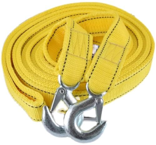 GFORTUN Abschleppgurt mit Haken, robust, 5,1 cm x 6,9 m, 6803,9 kg Kapazität, LKW-Rückgewinnungs-Polyester-Gurt, Boot-Abschleppseil für Abschleppfahrzeuge, LKW, Auto, Jeep, SUV, Jet-Ski (5,1 x 6,8 m -