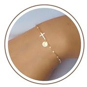 Bracciale con croce da donna, regalo di Natale per adolescenti, regali cristiani per donne, regalo religioso, battesimo, cresima, comunione, fede