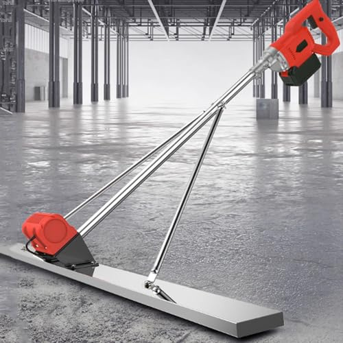 Herramienta De Acabado De Solera De Superficie De Hormigón De 59 , Kit De Cuchilla De Regla De Nivelación Vibratoria De Cemento Con Batería De 6000 Rpm, Herramienta Eléctrica Inalámbri(Size:2Battery)