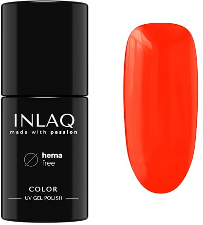 INLAQ® UV Nagellack Rot 6 ml Hema Free - Langlebiger UV Lack - Neon Spectrum Kollektion - Gelnägel - Shellac Gel - Gellack ohne Hema