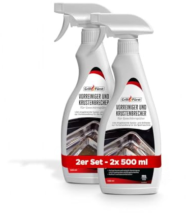 Grillfürst Vorreiniger & Krustenbrecher für die Geschirrspülmaschine, 2 x 500 ml