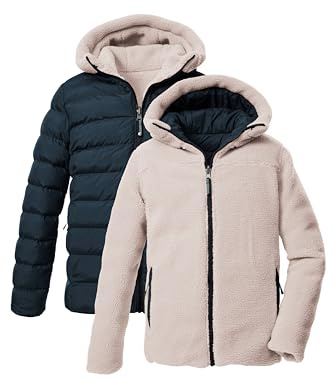 killtec Bambini e ragazzi Giacca reversibile in piuma d'oca/piumino con cappuccio KOW 231 BYS JCKT, nachtblau, 164, 43551-000