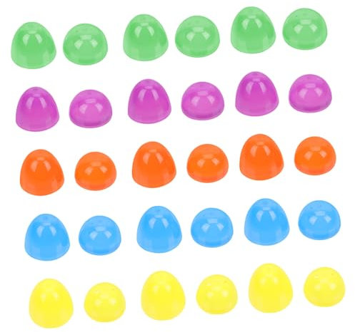 ibasenice 40pcs Easter Egg Adornments Empty Easter Eggs for Party Empty Toy Mints Candy Packaging