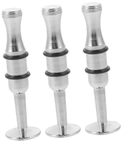 Vaguelly Ansatztrainingsgerät zum Mundkrafttraining und Tonkontrolle 3 Stück für Trompete und Saxophon Metall Silber
