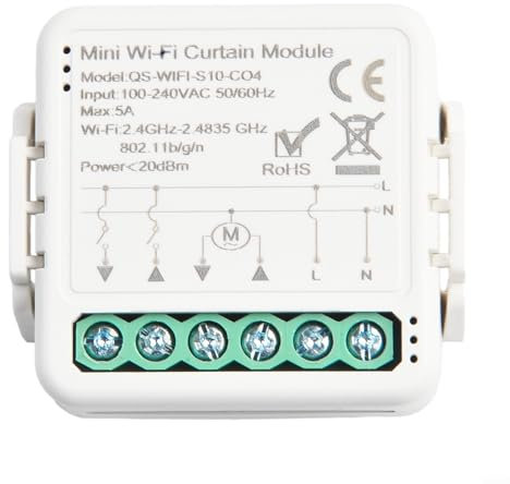 URPIZY Para Tuya WiFi Interruptor de persiana inteligente para persianas persianas persianas motor eléctrico aplicación compatible con Google Home Control remoto por voz (wifi)