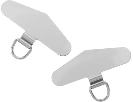 Holibanna Lot De 2 Dragonnes Pour Téléphone Portable Avec Attaches Compatible Avec Les Bracelets Adhésifs En Acier Inoxydable Argenté