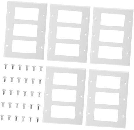 Tofficu 5piezas Placas De Pared Decorativas De Plástico Irrompible Para Interruptores De Posiciones Cubiertas De Enchufe Para Decoración De Hogar