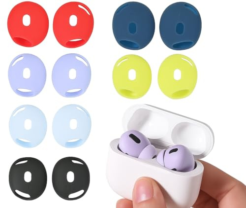 KEQAR 6 Paar Ersatz-Ohrstöpsel für Airpods 4, AirPod 4 Generation, ultradünn weiche Silikon-Ohrstöpsel, kratzfest, für Sport
