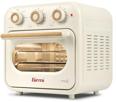 Girmi FG28 Friteuse à air chaud 14L, four multifonction 5 en 1, grill, déshydrateur, convection, ventilateur puissant, température 230°C, minuteur, accessoires inox, lumière interne