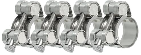 PATIKIL 20-22mm T-Bolt Hose Clamp, 4 Pack Intercooler Pipe Tube Clamps 304 Stainless Steel Radiator Hose Clamp for 0.79-0.87 Pipe