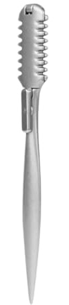 TOYANDONA Doppelseitiger Haarschneidekamm Metall Haarrasiererkamm Haarspitzentrimmerkamm Ausdünnungskamm für Friseursalon und Herren Haarstyling