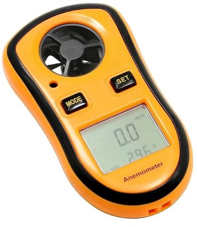 Digital Anemometer, Digital Wind Speed Meter Anemometer Handheld Gauges Air Flow Velocity For Measuring Chill Temperature