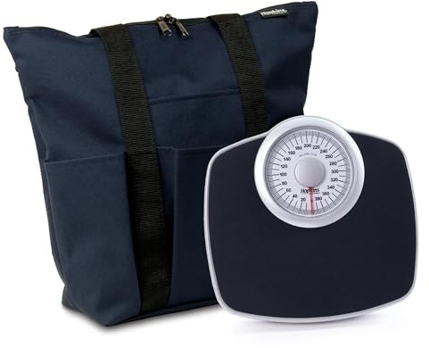 Hopkins Medical Products Professional 400lb Mechanical Scale and 3-Pocket Zippered Tote: Accurate, Durable & Travel-Friendly for Health Professionals on The Go