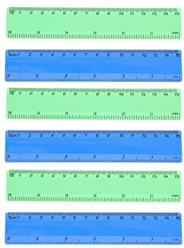 STOBOK 20 Stück Plastiklineale 0-15 cm Gerades Lineal PVC-Messwerkzeug für Schulmaterial für Schüler (Zufällige Farbe)