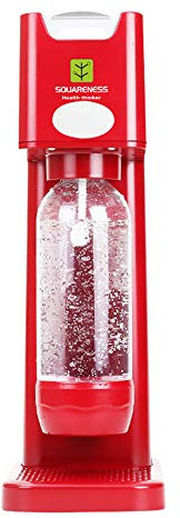 AWANG Soda Maker Sparkling Water Maker with Reusable Bottle, Carbonated Fizzy Water Drink Maker, Soda Water Carbonator, Soda Drinking Water Sparkler Including CO2 Cylinder Universal Cylinder (Red)