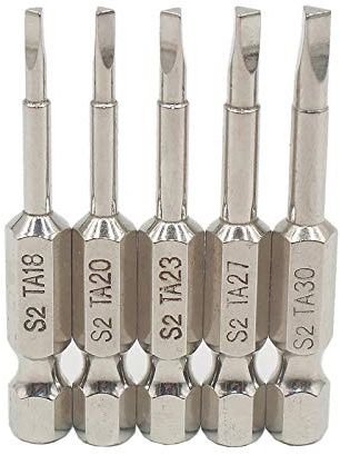 5 Stück 1/4 Zoll Sechskantschaft Magnetische S2 Stahl Dreieck Kopf Schraubendreher Bits 50mm