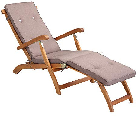 Detex Coussin de Chaise Longue Respirant Crème chiné