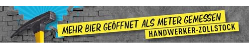 Handwerker-Zollstock Mehr Bier geöffnet als Meter gemessen
