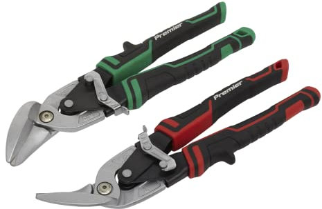 Sealey AK69072 - Set di cesoie per stagno aeronautico ad alta leva, 2 pezzi