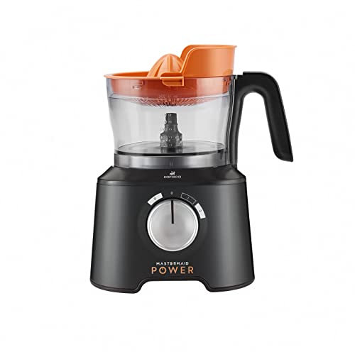 Karaca Mastermaid Power Max 11 in 1 Küchenroboter Glänzend Schwarz 2500 W, Black, Fassungsvermögen, Hackens, Mixens, Mahlens, Reibens, Schneidens