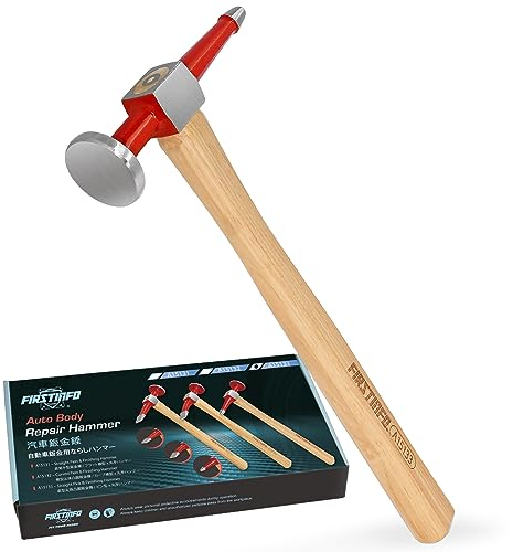 FIRSTINFO A15133 Straight Point Pick Finishing Hammer with Hickory Handle for Auto Body Repair