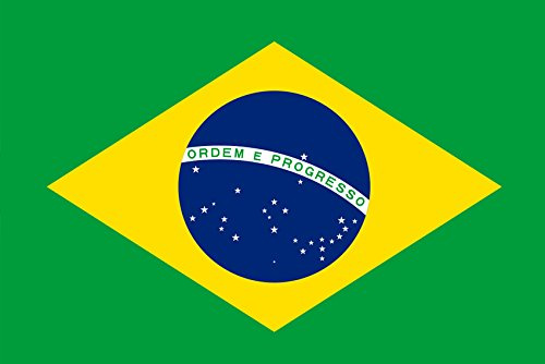 CALENDARMAN Imán de nevera Patriótico Acrílico 3.5 x 2.5 pulgadas 1 unidad Bandera de Brasil