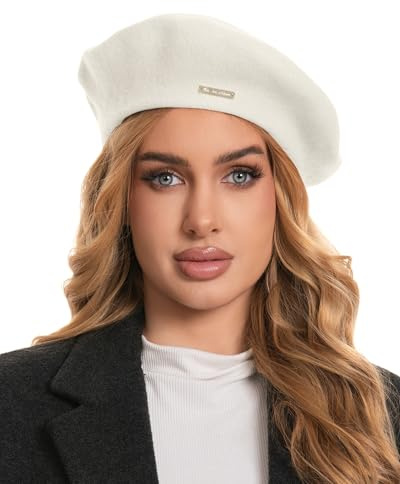 Gajaous Klassische Woll Baskenmützen für Frauen, Damen stilvolle französische Baskenmützen Malerinnen-Hut