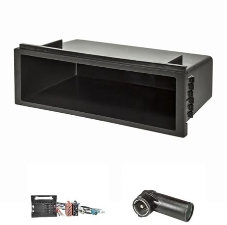 tomzz Audio 2457-055 Radioblende Profi-Set kompatibel mit VW Polo Golf Fox Bora Passat T5 Touareg Skoda Fabia Octavia mit Quadlockadapter ISO Fakra Antennenadapter Phantomeinspeisung DIN ISO