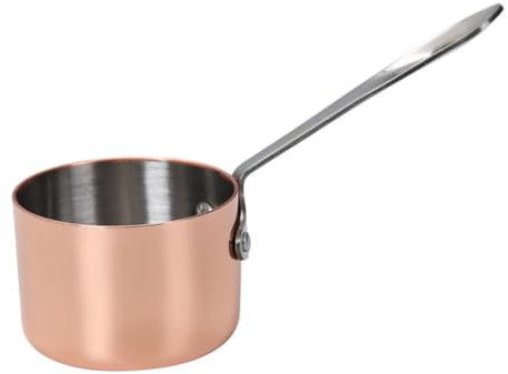 Agashi Mini Butter Melting Pot, Sauce Milk Cup Bowl Soup Sauce Jug Cookware Nonstick Fryer Small Sauce Cooking Pots Frying Pan Household Utensils/Rose Gold/4.8Cm