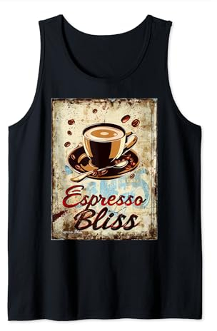 Espresso Bliss Tasse rétro Barista pour amateur de café Débardeur