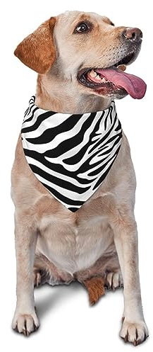 Triangle Hundehalstuch, leicht, Schwarz, Schlichtes Zebra-Hundehalstücher für große, mittelgroße und kleine Hunde und Katzen