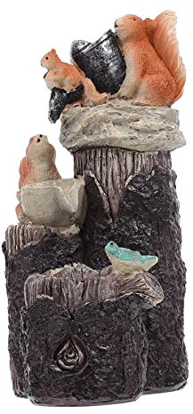 OFFSCH 1stück Garten Deko Figur Lebensnahe Resinschäfer Squirrel Ornament Für Innen Außen Wetterfestes Kunstwerk Für Garten Balkon Zuhause Langlebiges Tierdesign Für Lebendige