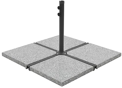 qohoio Plaque de Poids carrée pour Parasol Granit 25 kg Gris Parasol De Jardin Exterieur,Protection UV,Parasol,