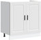 vidaXL Mueble bajo Fregadero Porto Blanco 80x46x81,5cm Madera diseñada, Mueble bajo Cocina, Mueble bajo Fregadero Cocina, Mueble bajo Cocina para Fregadero