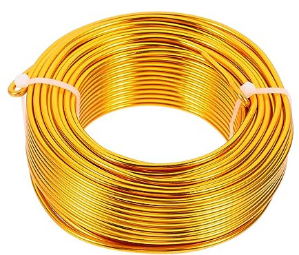 TOKIDNY Biegsamer Aluminium Schmuckdraht Gold DIY Basteldraht Für Armbänder Halsketten Und Anhänger Langlebig Und Formstabil Für Kreative Handarbeiten