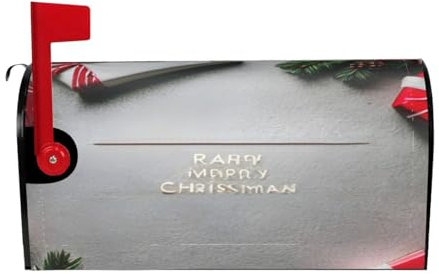 Funda para buzón de correo con texto en inglés Merry Christmas, dos tamaños para elegir