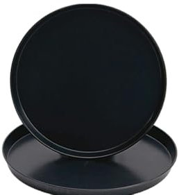 G.T. INOX Teglia da forno rotonda in ferro blu di tipo professionale - DIAMETRO 50 cm disponibile h. 4 e 2,5 (DIAMETRO 50 H. 2,5)