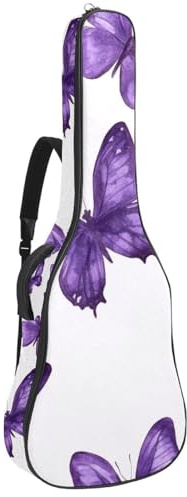 Gitarrentasche mit Ozeanwellen-Muster, gepolsterte Tasche für Akustikgitarre, Rucksack mit verstellbaren Schultergurttaschen, Multicolor 08, 42.9x16.9x4.7 in, Lässiger Tagesrucksack