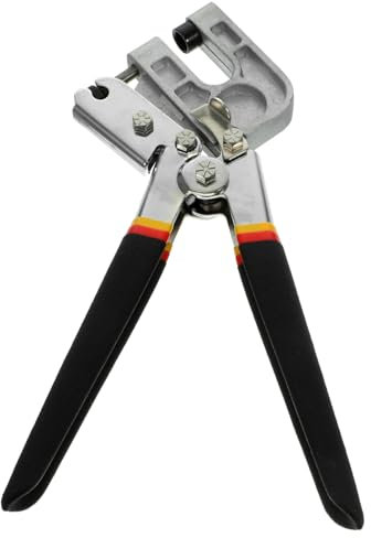 HOMSFOU 1pezzi Pinza Crimpatrice in Acciaio Pinza Bocca Singola Per Fissaggio Montanti Metallici Design Ergonomico Impugnatura Antiscivolo