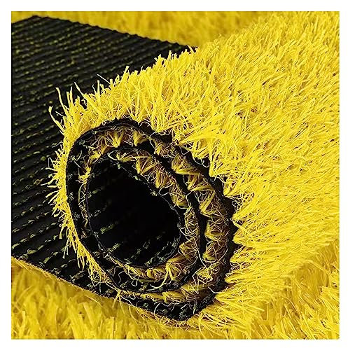 DUBTEDHOU Realistic & Durable Fake Turf, Simulation lawn, realistic garden, lawn, garden lawn decorative carpet, yellow artificial grass doormat Natural and Realistic(100x200cm)