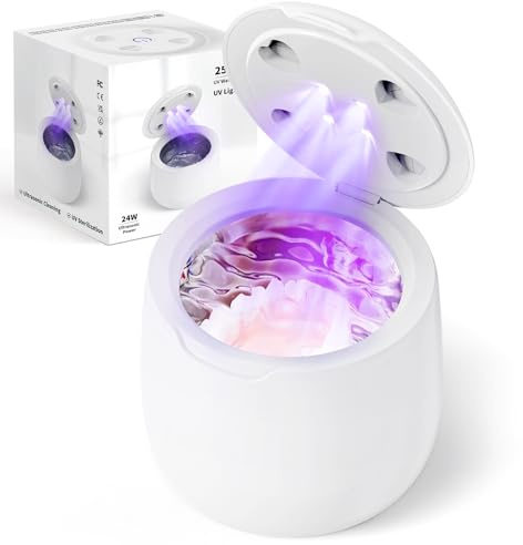 Ultrasonic Retainer Cleaner, 42kHz Professional Dental Cleaner for Dentures, Aligners, Mouth Guards, and Jewelry- 200ML Denture Cleaner