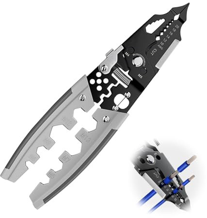 28 in Uno Pinza Spelafili, con Funzione del Cacciavite, Pinze Rigide, Pinza Spelafili, Facile da Tagliare, Adatto per la Riparazione degli Elettrodomestici Domestici