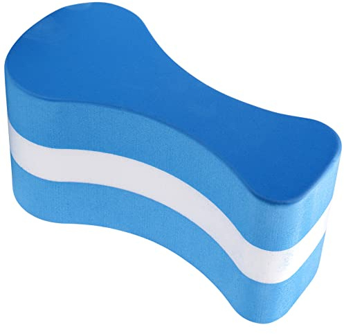 Bortivier Foam Pull Buoy Eva Kick Legs Board Kids Adults Pool Swimming Training-Blue+White