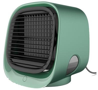 Luftkühler, Ac Cooler Klimaanlage, Luftkühler mit Wasserkühlung Klein, USB Tragbarer Klimaanlagenventilator für Familie, Reisen (Grün)