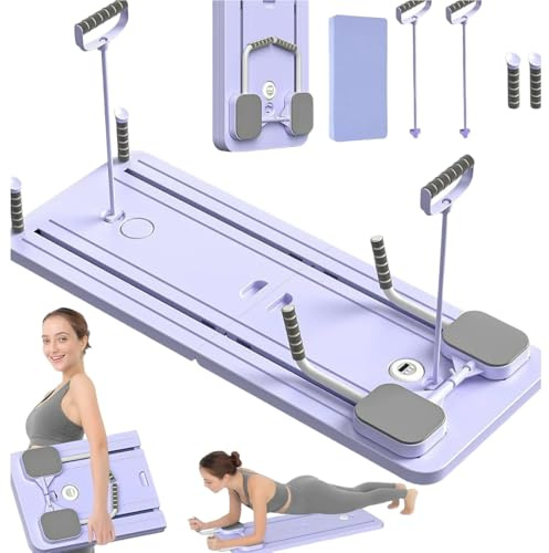 Pilatexx Pro - Kompakter Pilates Reformer - 5-in-1 Pilates Reformer Set, Faltbare und multifunktionale Pilates Gleitbrett für Zuhause, für effektives Training und vielseitige Übungen