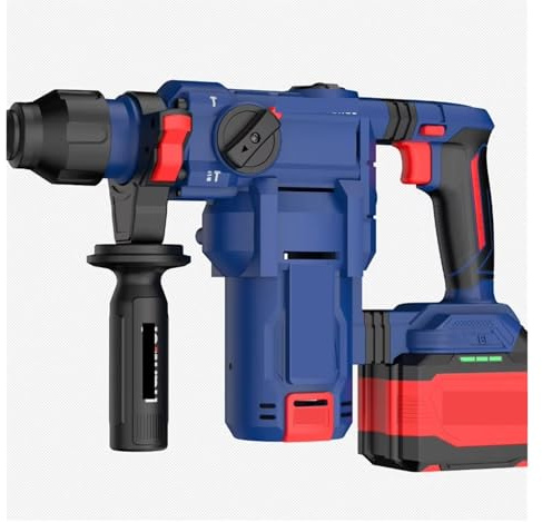 Martello perforatore rotativo elettrico senza spazzole a batteria da 20 V Martello perforatore demolitore elettrico 4J,Mattone, legno, acciaio
