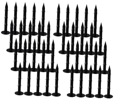 DECOMELODY 100 pièces Piquets de Fixation Jardin Extérieur Piquets Plastique avec Pointe Aiguisée Sol pour Toile de Paillage Bâche Mauvaises Filet Dombre et Gazon Synthétique