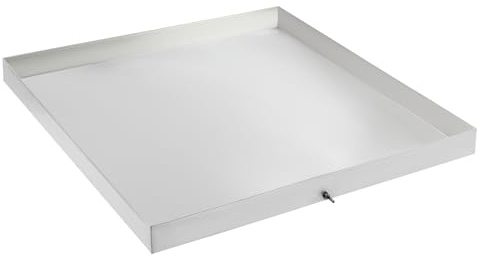 Bac de récupération pour machine à laver, en acier inoxydable, pour machine à laver, pour installation sous machines à laver, sèche-linge, 31,89 x 29,92 x 2,48 pouces